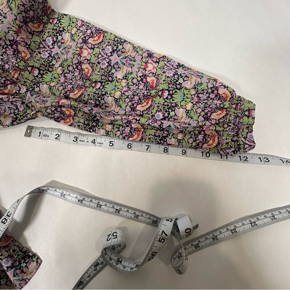 J. Crew Liberty Art Fabrics Strawberry Thief Peony Penny Birds Top - Picture 9 of 10